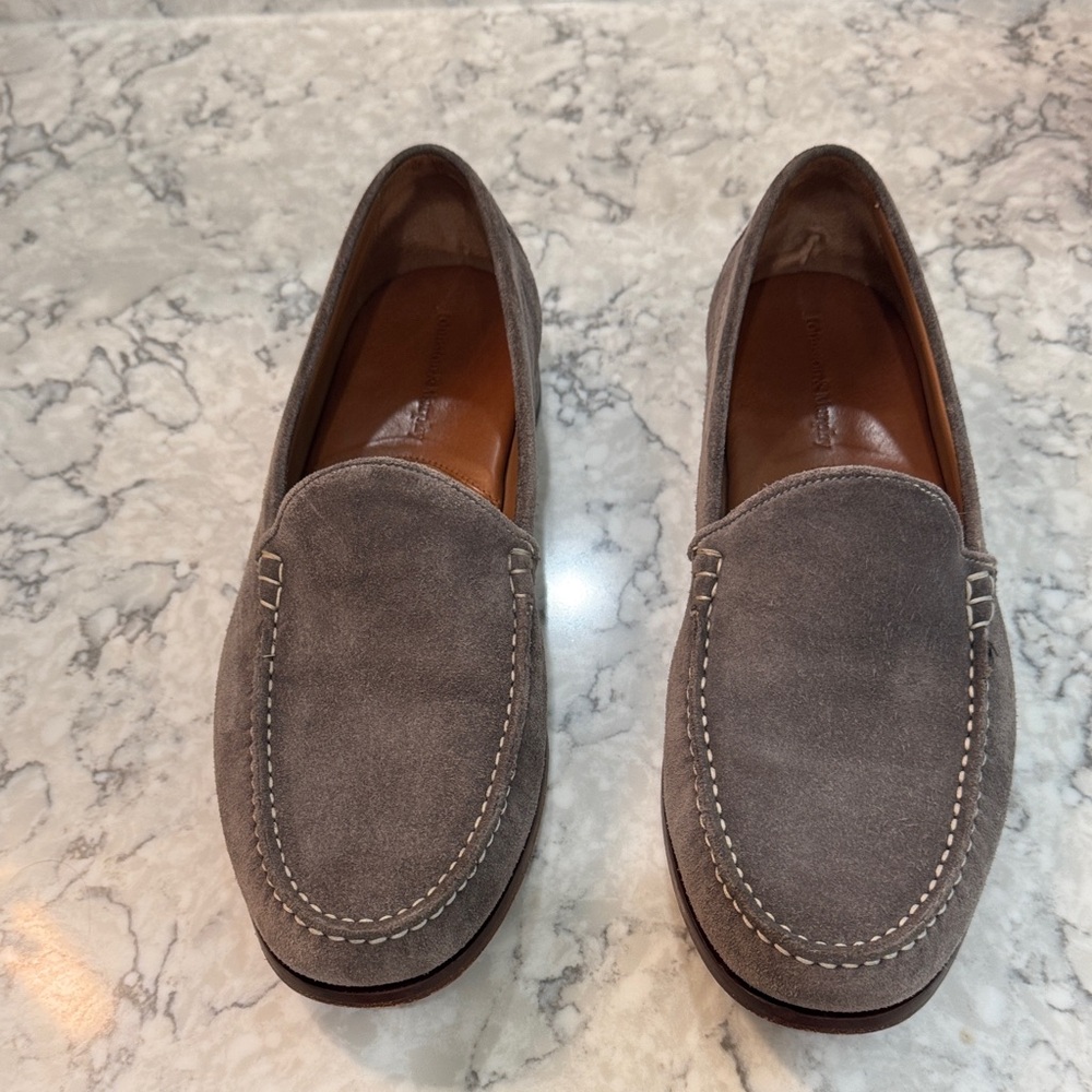Johnston & Murphy Gray Suede Men's Loafers